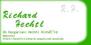 richard hechtl business card